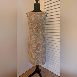 Vintage Paisley Print Dress